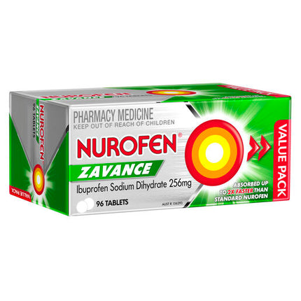 Nurofen Zavance 256mg Ibuprofen 96 Tablets