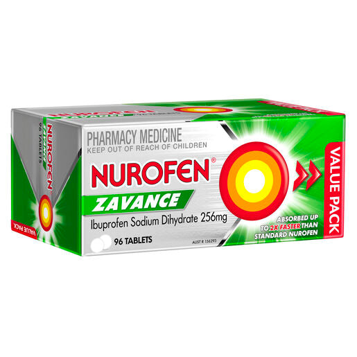 Nurofen Zavance 256mg Ibuprofen 96 Tablets