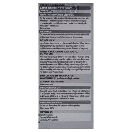 Nurofen 200mg Ibuprofen 48 Tablets