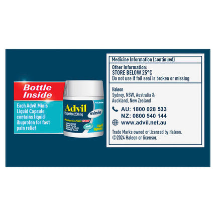 Advil Minis Liquid Capsules 40 Capsules