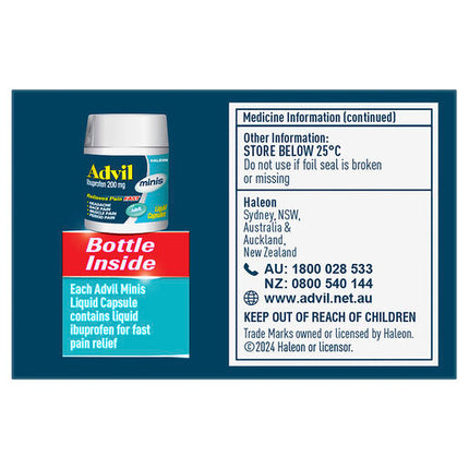 Advil Minis Liquid Capsules 20 Capsules