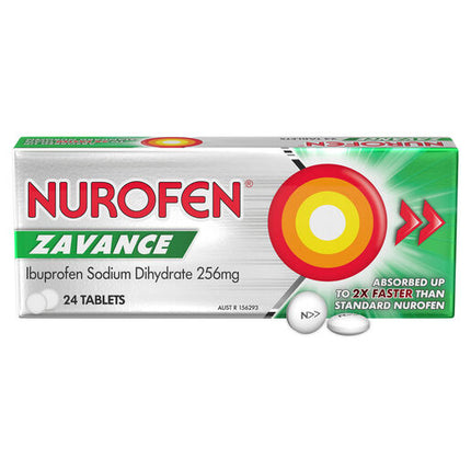Nurofen Zavance 256mg Ibuprofen 24 Tablets