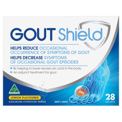 Gout Shield Effervescent Sachets 3.2g Lemon Flavoured 28Pk
