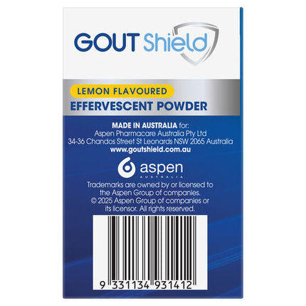 Gout Shield Effervescent Sachets 3.2g Lemon Flavoured 28Pk