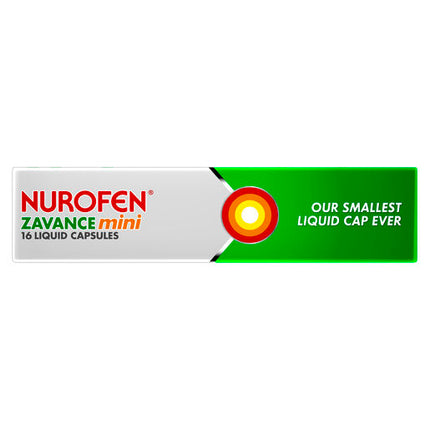 Nurofen Zavance Mini Liquid Capsules Ibuprofen 200mg Pain Relief 16