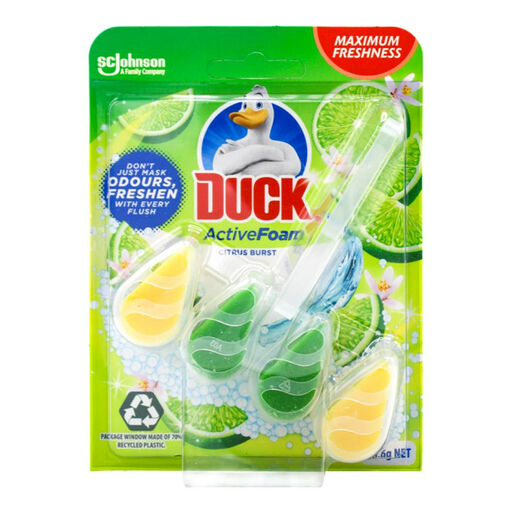 Duck Toilet Cage Active Foam Scented Bathroom Bowl Cleaner 38.6g Citrus Burst