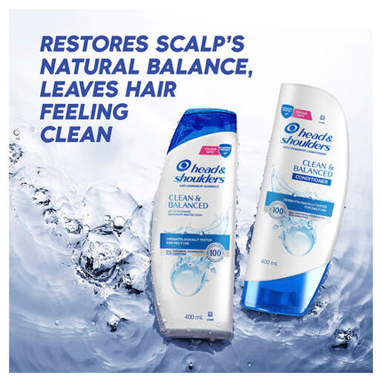 Head & Shoulders Clean & Balanced Anti Dandruff Conditioner For Clean Scalp 400ml