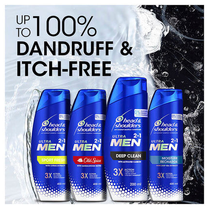 Head & Shoulders Ultramen 2in1 Shampoo Anti Dandruff Deep Clean 400 ml