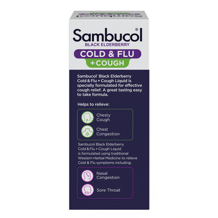 Sambucol Cold & Flu Cough Liquid 250mL