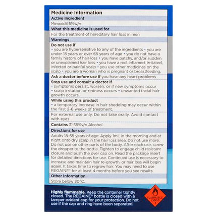 Regaine Mens Extra Strength 5% 1 Month 60Ml