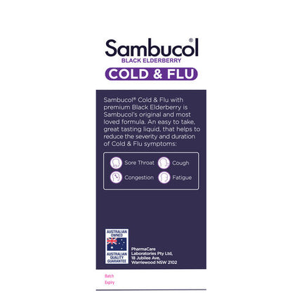 Sambucol Cold & Flu Liquid 250mL