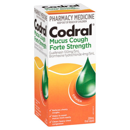 Codral Mucus Cough Forte Strength Oral Liquid 200mL