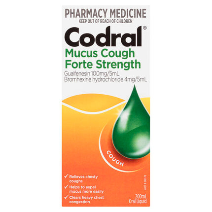 Codral Mucus Cough Forte Strength Oral Liquid 200mL