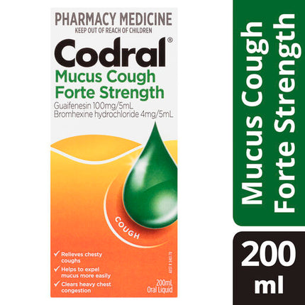 Codral Mucus Cough Forte Strength Oral Liquid 200mL