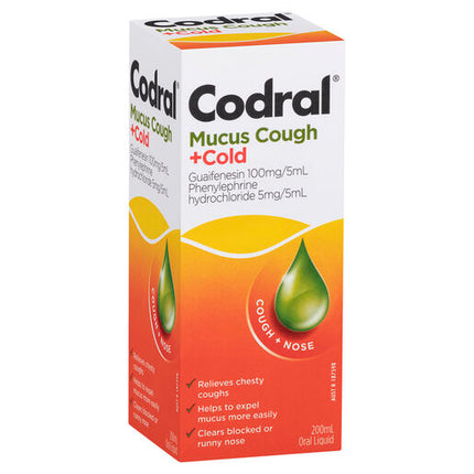 Codral Mucus Cough + Cold Oral Liquid 200ml