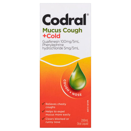 Codral Mucus Cough + Cold Oral Liquid 200ml