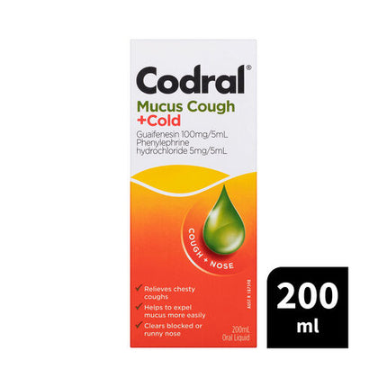 Codral Mucus Cough + Cold Oral Liquid 200ml