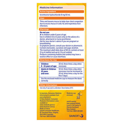 Bisolvon Chesty Kids Liquid Strawberry 200mL