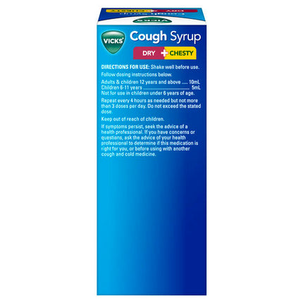 Vicks 2-In-1 Dry + Chesty Cough Syrup 200ml