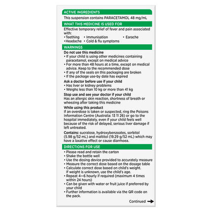 Panadol Children 5-12 Years Suspension Orange Flavour 200 mL