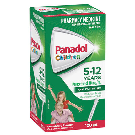 Panadol Children 5-12 Years Suspension Strawberry Flavour 100 mL