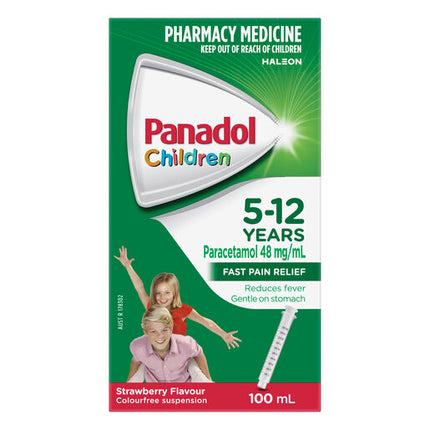 Panadol Children 5-12 Years Suspension Strawberry Flavour 100 mL