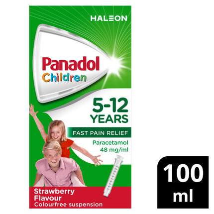 Panadol Children 5-12 Years Suspension Strawberry Flavour 100 mL
