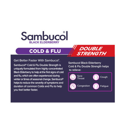 Sambucol Cold & Flu Double Strength Tablets 12