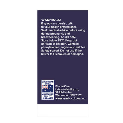 Sambucol Cold & Flu Double Strength Tablets 12
