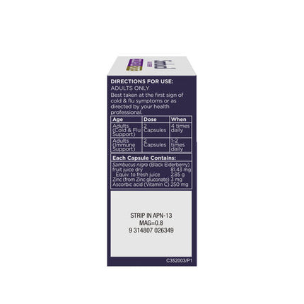 Sambucol Black Elderberry Cold & Flu Forte 24 Capsules