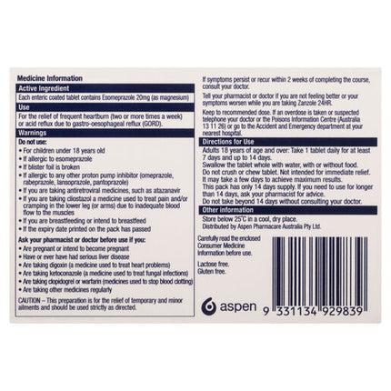 Zanzole 20mg 14 Tablets