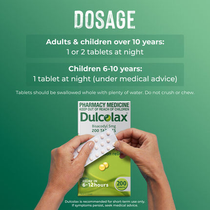 Dulcolax Tablets 5 mg 200 Pack