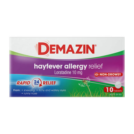 Demazin Hayfever Allergy Relief Non-Drowsy 10 Tablets