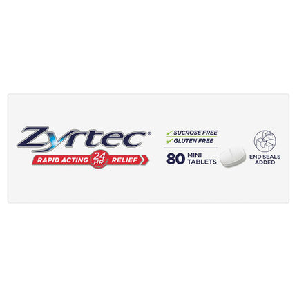 Zyrtec Rapid Acting Allergy & Hayfever Mini Tablets 80 Pack