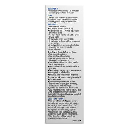 Chemist' Own Allermist Nasal Spray 17ml