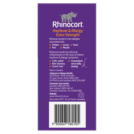 Rhinocort Nasal Spray Extra Strength 120 Sprays x 2 Pack