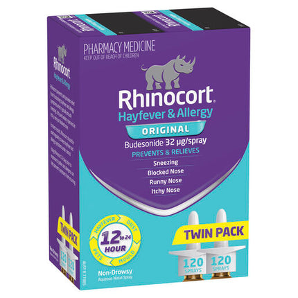 Rhinocort Nasal Spray Original 120 Sprays x 2 Pack