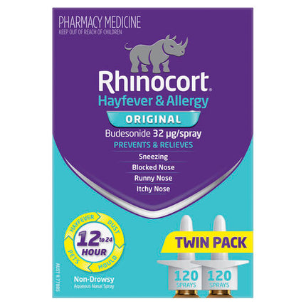 Rhinocort Nasal Spray Original 120 Sprays x 2 Pack