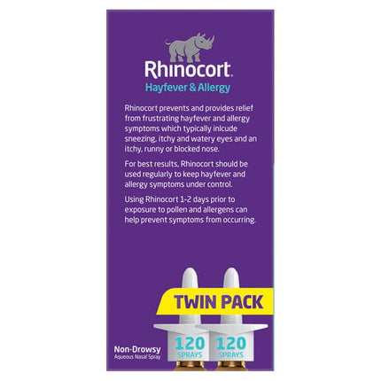 Rhinocort Nasal Spray Original 120 Sprays x 2 Pack