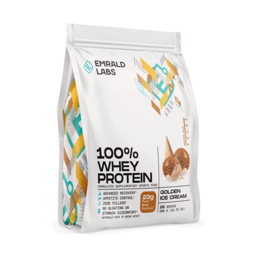 Emrald Labs 100% Whey Protein Golden Ice Cream 26 Serves 900g