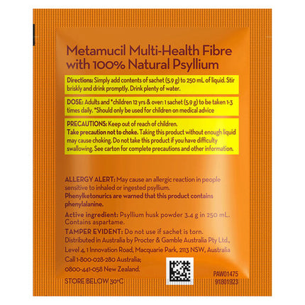 Metamucil Orange Smooth Fibre Supplement 30 Doses