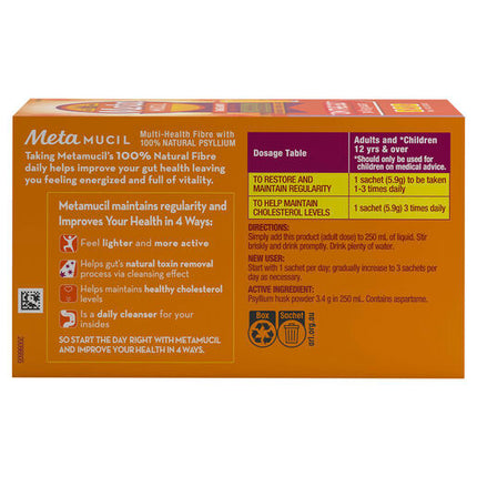 Metamucil Orange Smooth Fibre Supplement 30 Doses