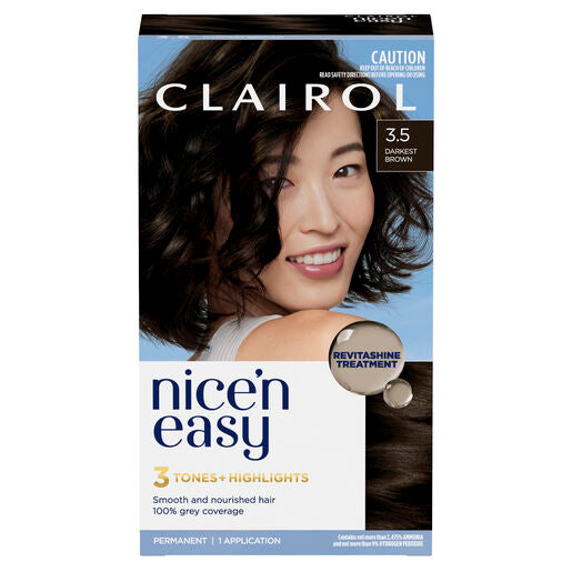Clairol Nice 'N Easy 3.5 Natural Darkest Brown Permanent Hair Colour