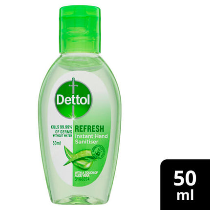 Dettol Healthy Touch Liquid Antibacterial Instant Hand Sanitiser Refresh 50mL