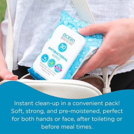 Ocean Anti-Bacterial Wipes 30Pk