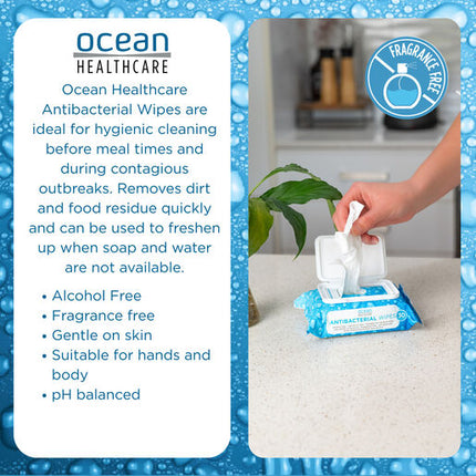 Ocean Anti-Bacterial Wipes 30Pk