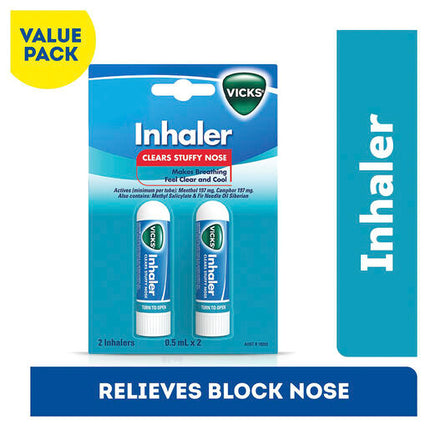 Vicks Nasal Decongestant Inhaler 2 Pack