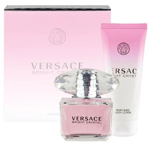 Versace Bright Crystal Eau De Toilette 50ml 2pc Set + Body Lotion