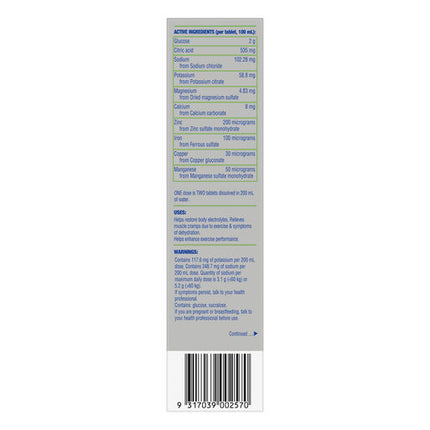Hydralyte Plus Sports Lemon Lime Flavoured 20 Effervescent Tablets