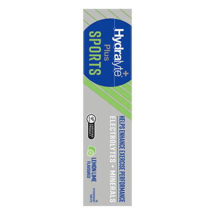 Hydralyte Plus Sports Lemon Lime Flavoured 20 Effervescent Tablets